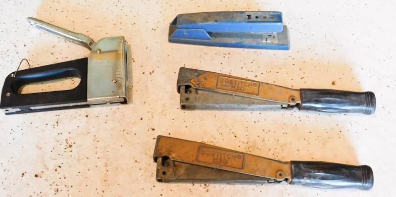 lot 66 image: stapler, staple gun and 2 bostich h 30 hammer staplers