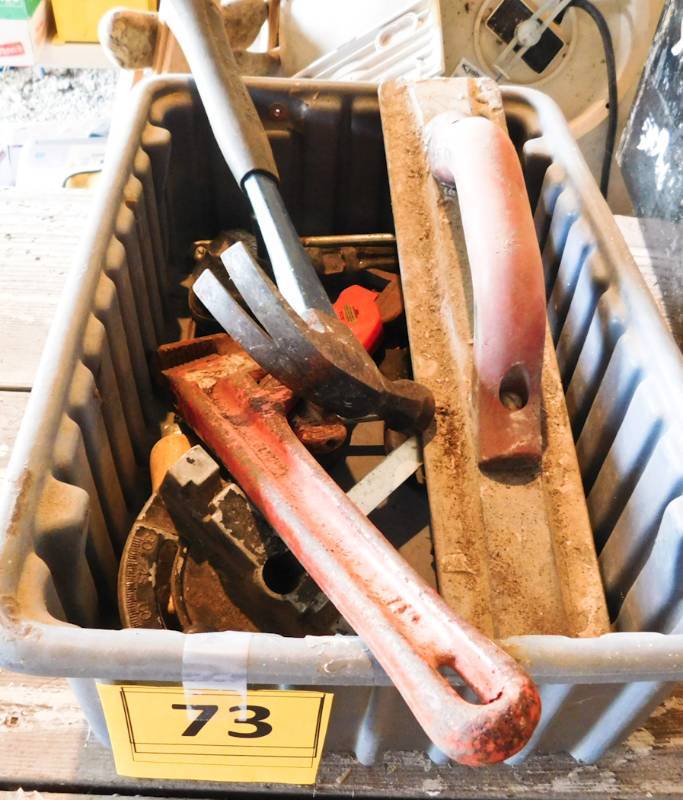 lot 73 image: bin with tool contents