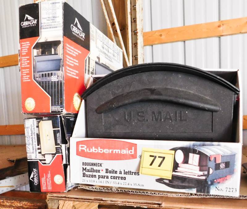lot 77 image: 3 mail boxes new in the box