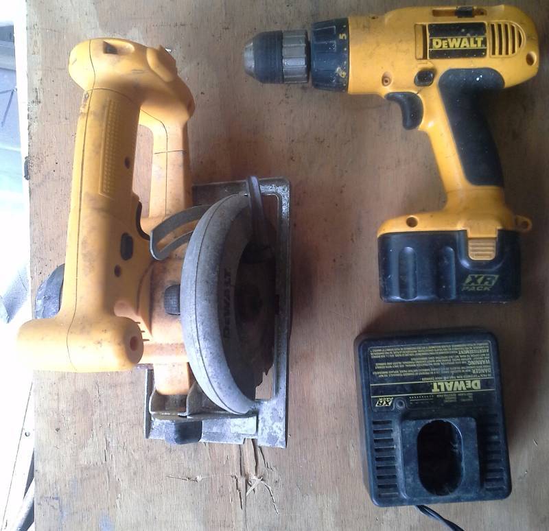 Dewalt Cordless Drill and Circular Saw