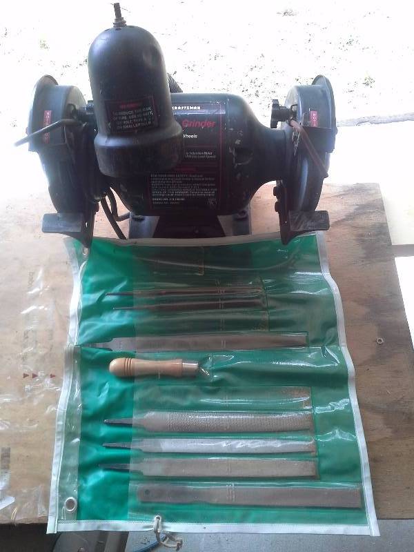 Bench Grinder and File Set