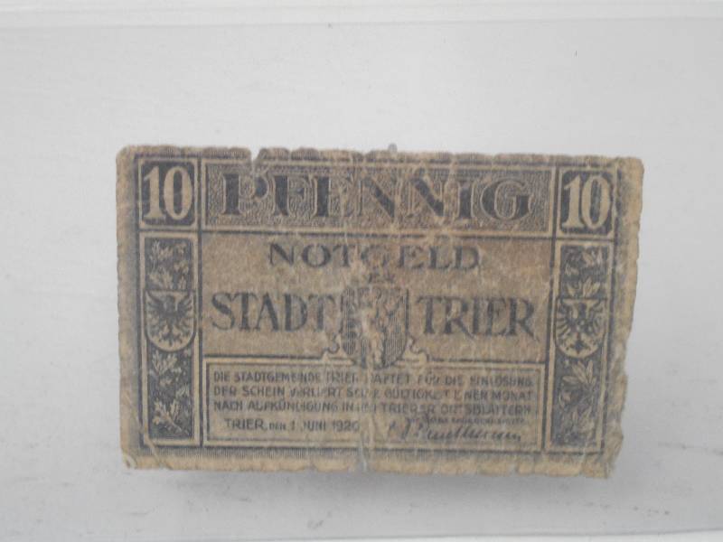Germany - 10 Pfennig NoteCurrency,...