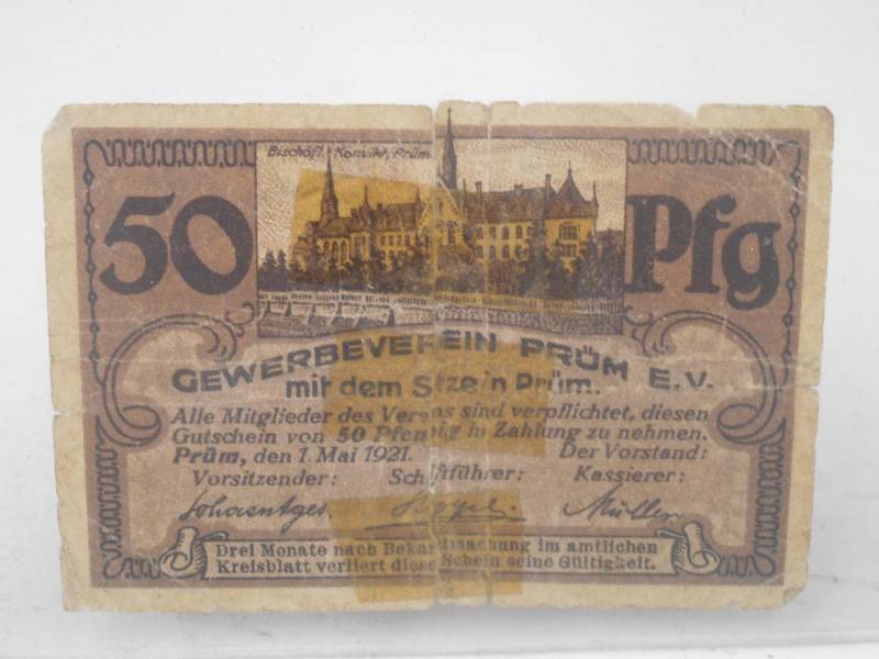 Germany - 50 Pfennig NoteCurrency,...