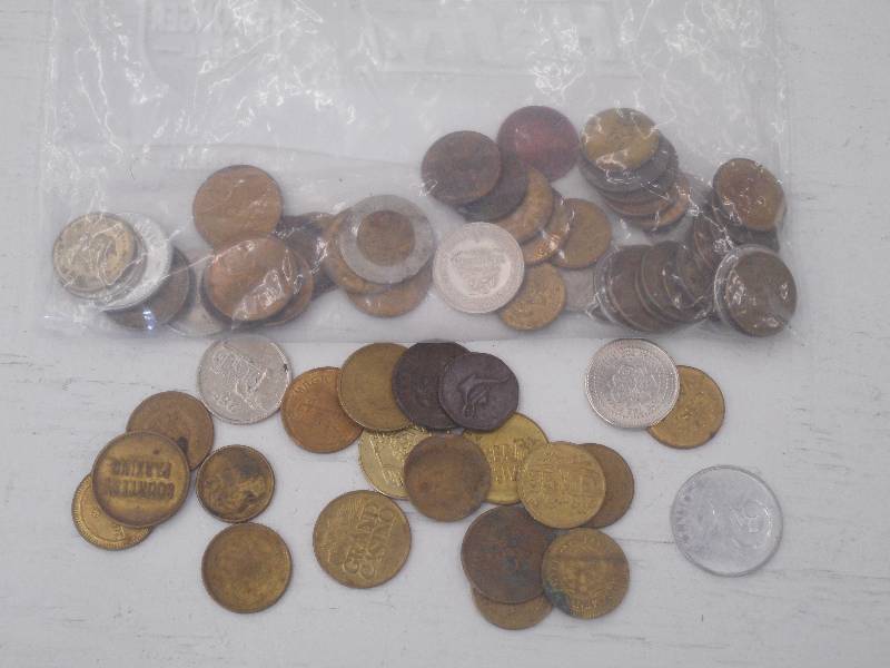 Bag of 68 US Tokens...