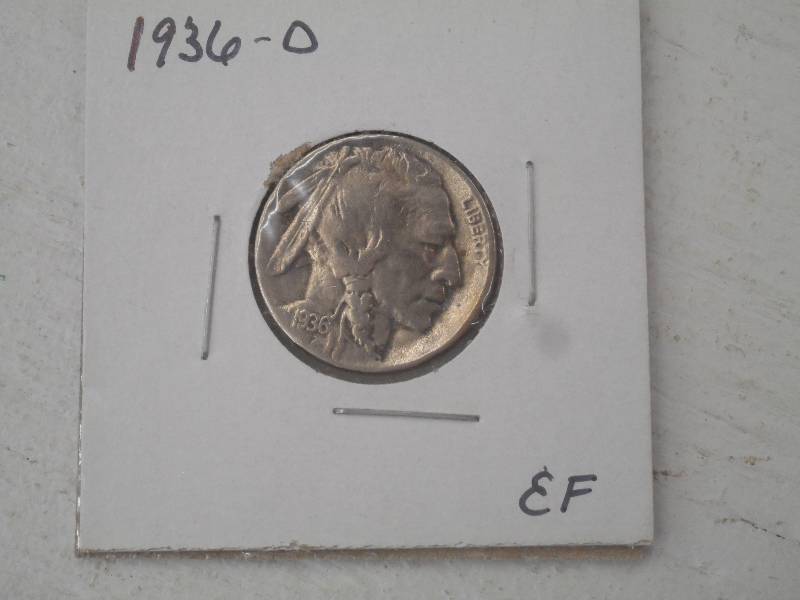 1936 D - Buffalo Head Nickel - EF G...