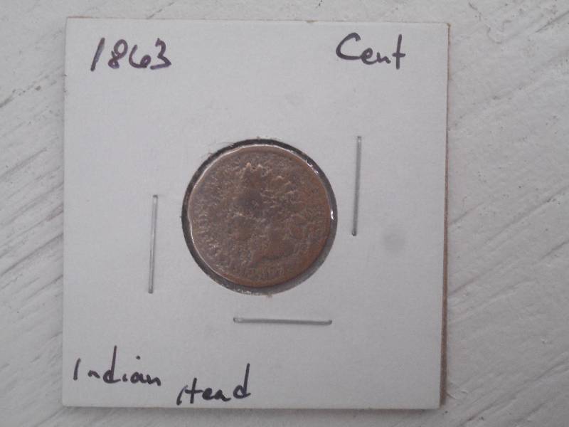 1863 - Indian Head Cent - Circulate...
