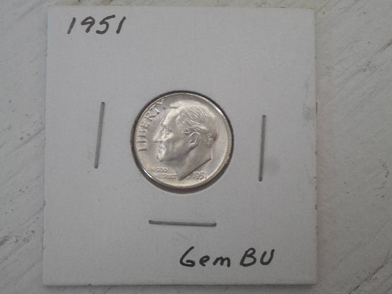1951 P -  Roosevelt Silver Dime - G...