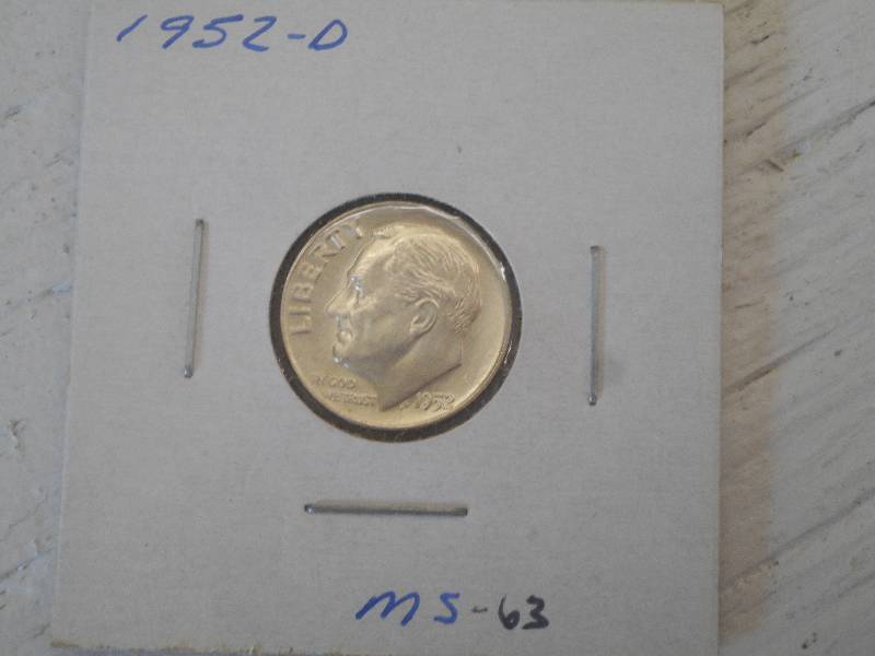 1952 D -  Roosevelt Silver Dime - M...