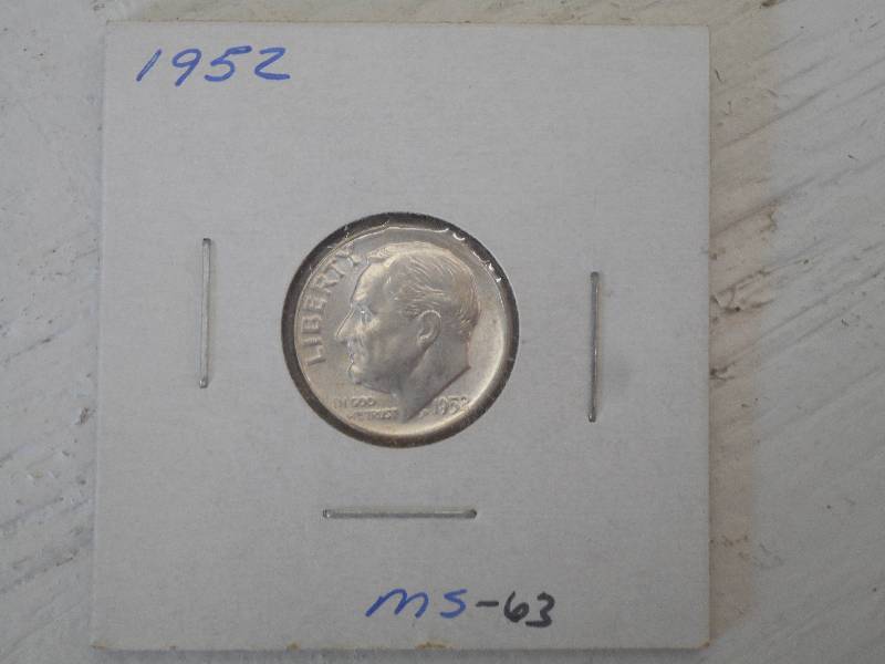 1952 P -  Roosevelt Silver Dime - M...