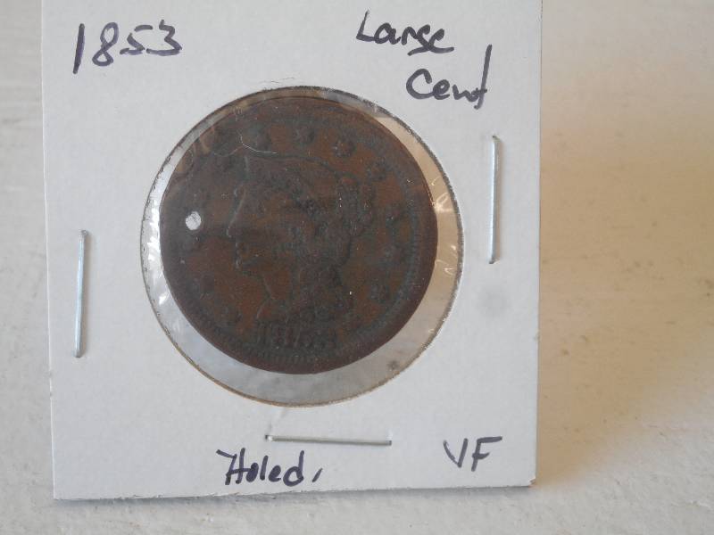 1853 Large Cent - Circulated - Hol...