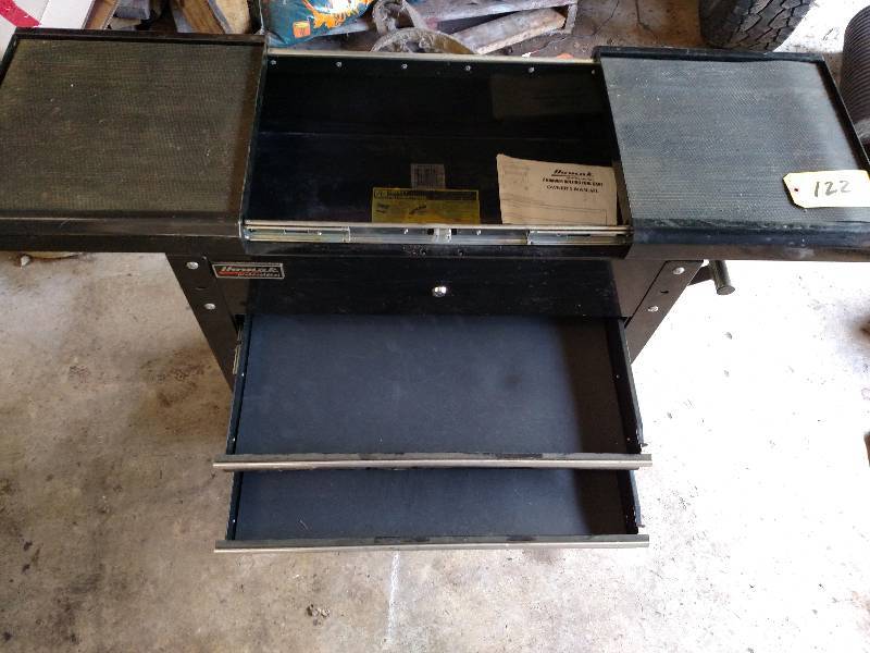 lot 122 image: Homak 2 Drawer Tool Cart...