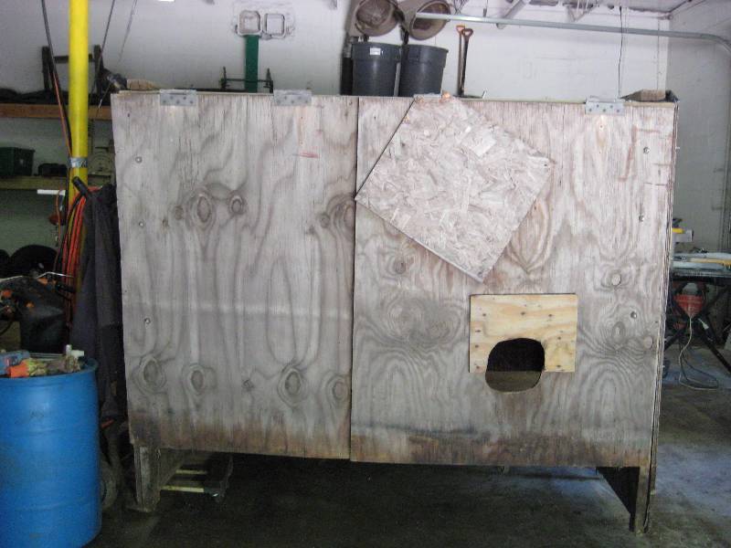 lot 34 image: Wood Hopper Box, Approx. 86 x 106...