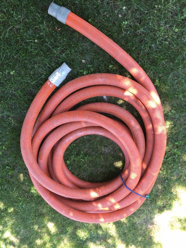lot 27 image: 50 (Foot)  2 Thick Commercial Professional-Grade Carpet Cleaning Vacuum Hose With Cuffs - Excellent Condition
