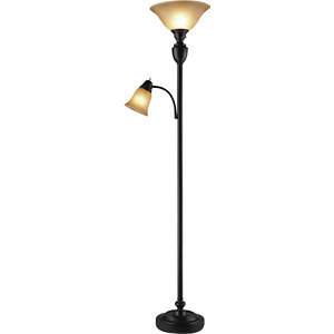 McLeland Design Torchiere Floor Lamp with Reading Lamp
