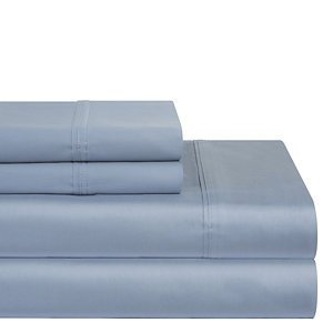 Pointehaven Dusty Blue 400 TC Deep Pocket Sheet Set - Queen
