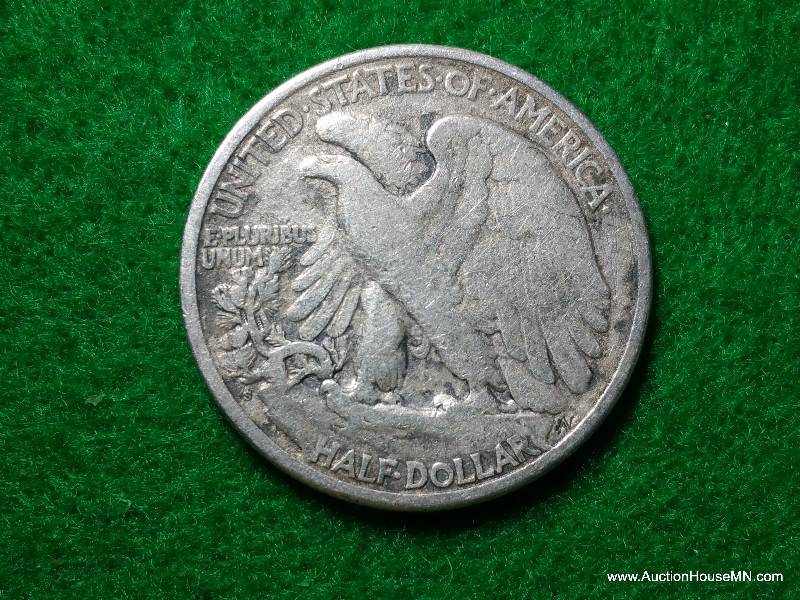 1918 S Walking Liberty Silver Half Dollar