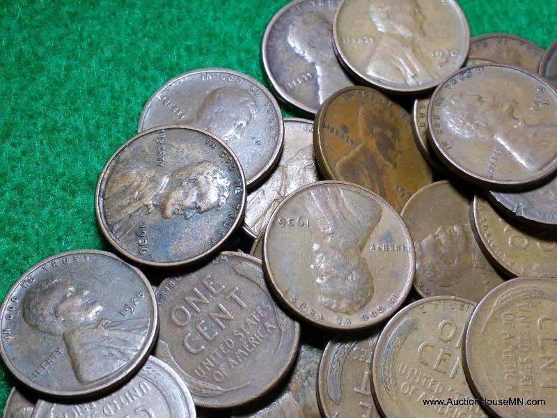 Group of Lincoln Wheat Pennies  Cents