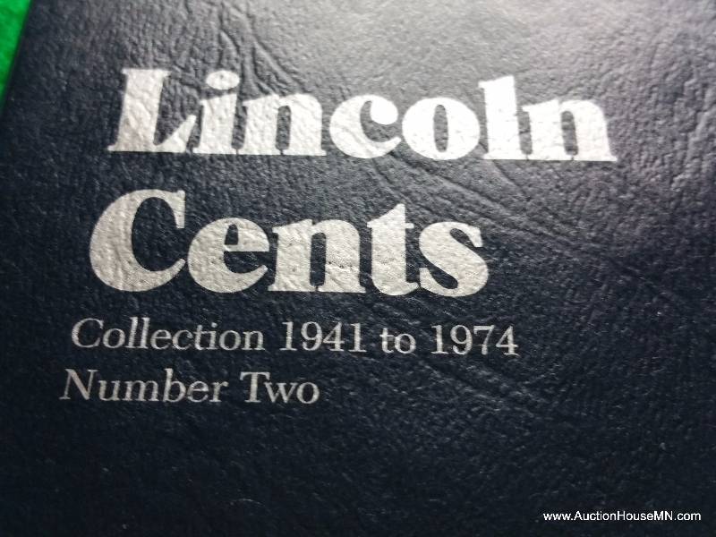 (2) Whitman Folders 1941 - Modern Wheat and Memorial Pennies  Cents