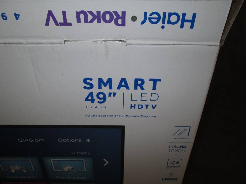 lot 417 image: Haier 49E4500 49 1080p 60Hz Roku Smart LED HDTV