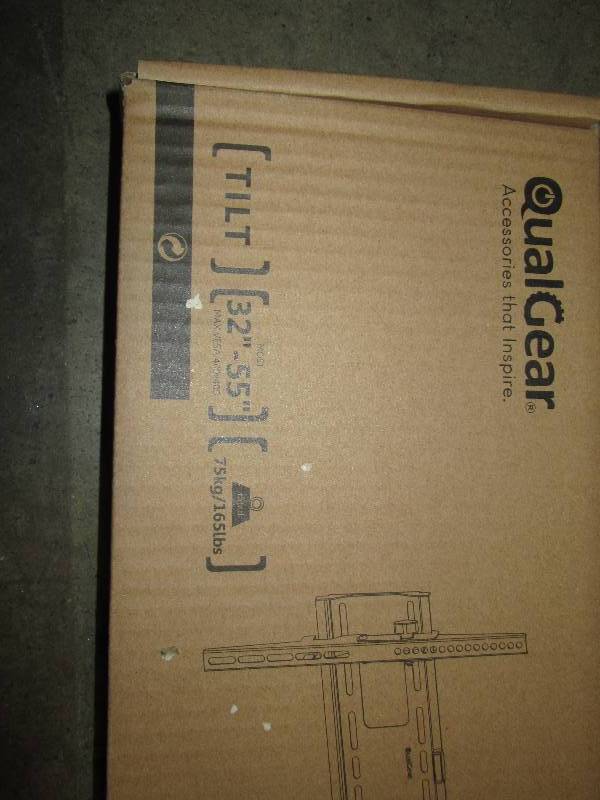 lot 448 image: QualGear QG-TM-T-015 Universal Low-Profile Tilting Wall Mount for 32-55 LED TVs