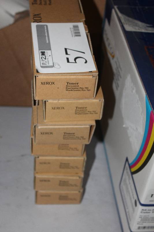 lot 57 image: Lot of (7) Xerox Toner Workcentre Pro 745Faxcentre Pro 735