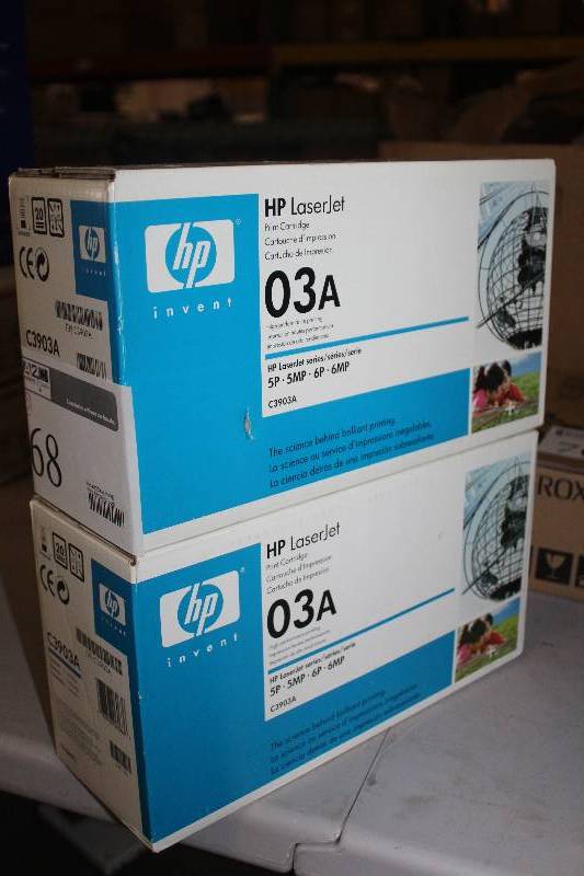 lot 68 image: Lot of (2) HP LaserJet Print Cartridge 03A