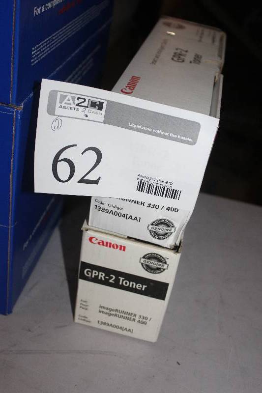 lot 62 image: Lot of (2) Canon ImageRunner 330400 GPR-2 Toner