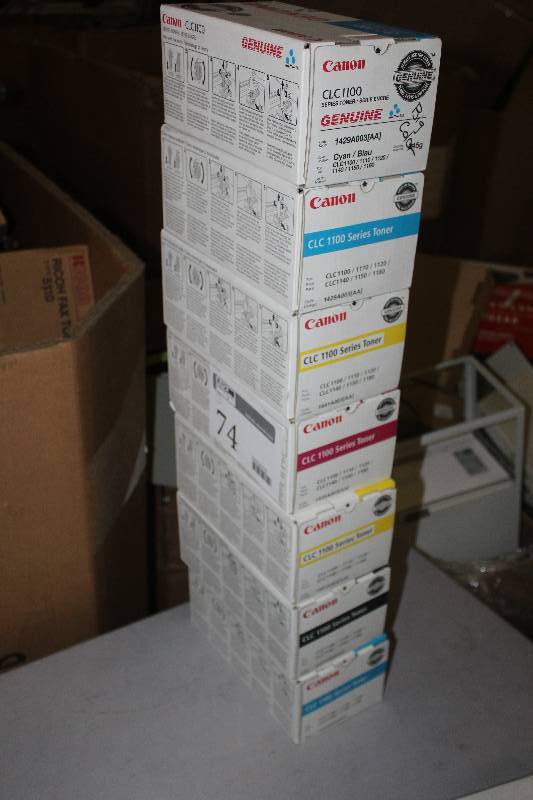 lot 74 image: Lot of (7) Canon Toner CLC1100
