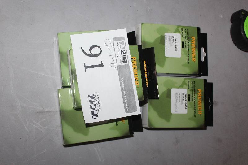 lot 91 image: Lot of (5) HP InkJet Print Cartridge 45
