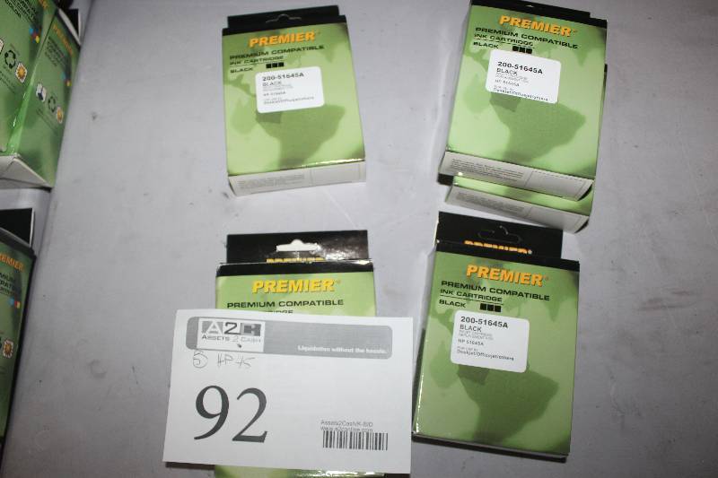 lot 92 image: Lot of (5) HP InkJet Print Cartridge 46
