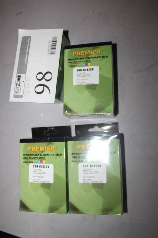 lot 98 image: Lot of (4) HP InkJet Print Cartridge 23
