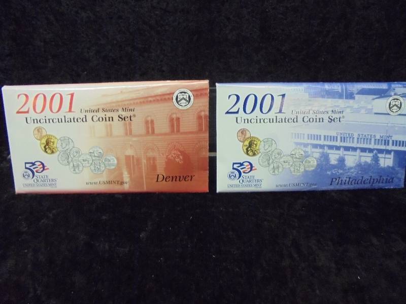 2001 Uncirculated Mint Coin Set - P&D