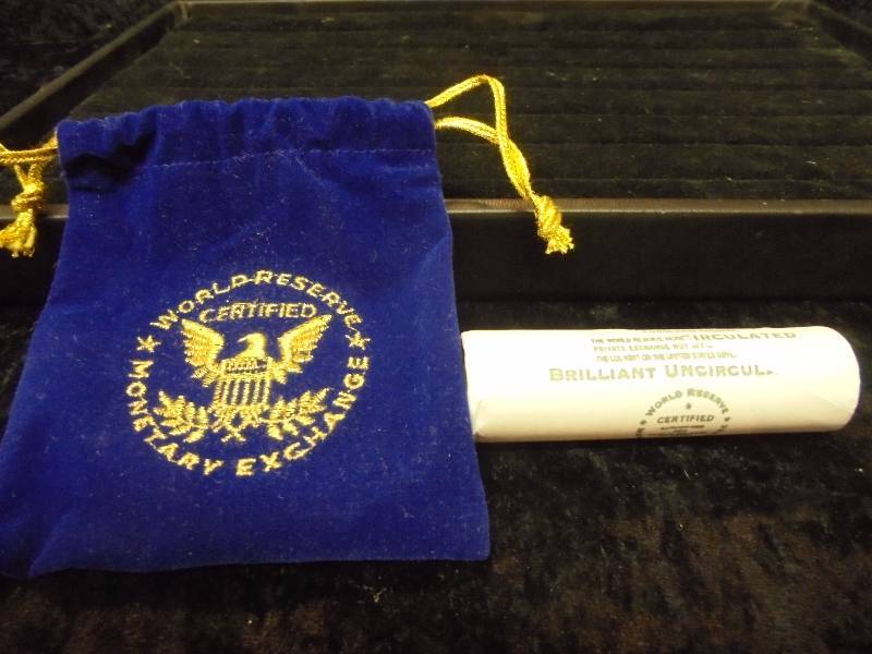 Brilliant Uncirculated Nickles in Roll & Blue Velvet Pouch