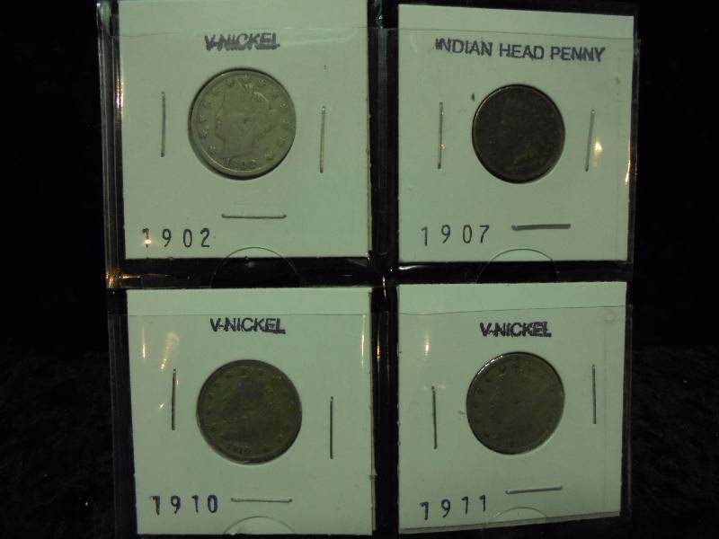 Lot - V-Nickels & Indian Head Cent
