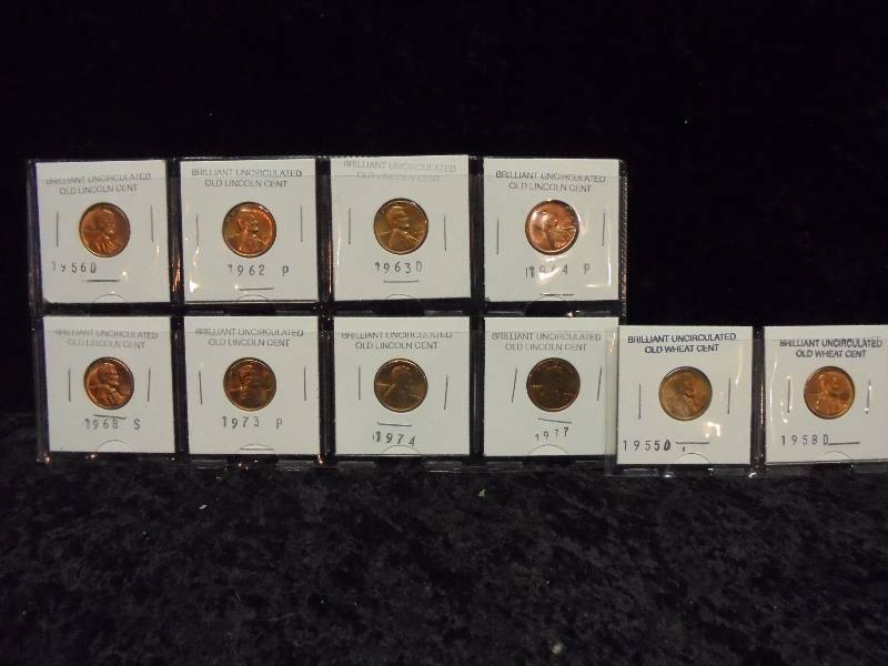 Lot - Brilliant Uncirculated Lincoln & Wheat Cents