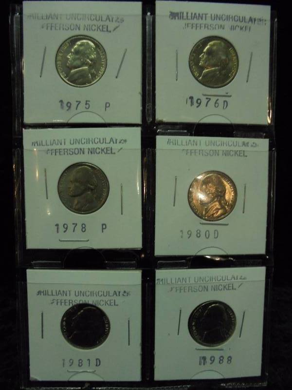 Lot - Brilliant Uncirculated Jefferson Nickels