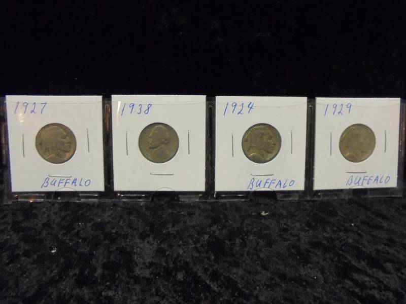 Lot - Buffalo Nickels & 1938 Nickel