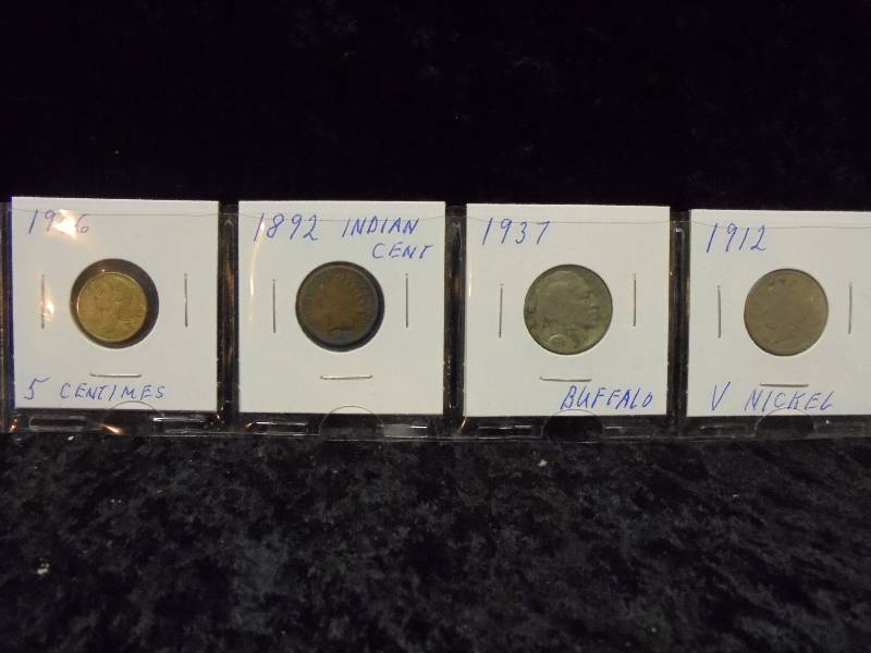 Lot - Indian Head, Buffalo Nickel, V-Nickel, 5 Centimes