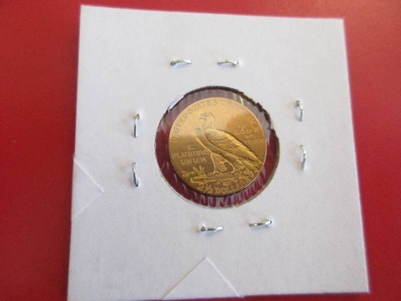 Lot #1  1908-P (Philadelphia Mint) 2.50 Gold Indianhead Quarter Eagle