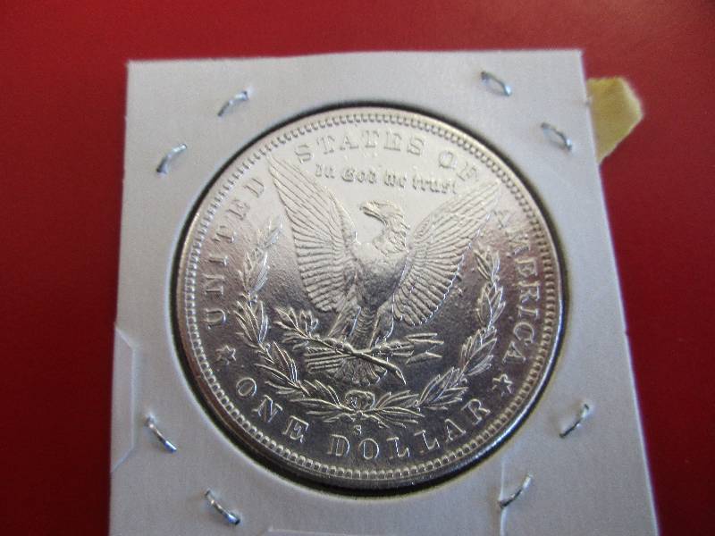 Lot #10  1890-S Morgan Silver Dollar in AUBU Condition.
