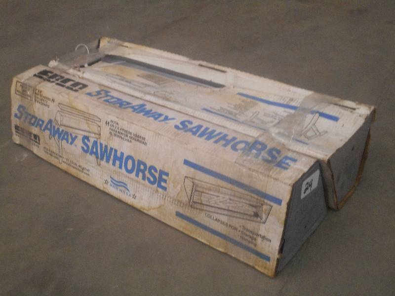 Pair Of Folding Galvanized Saw Hors...