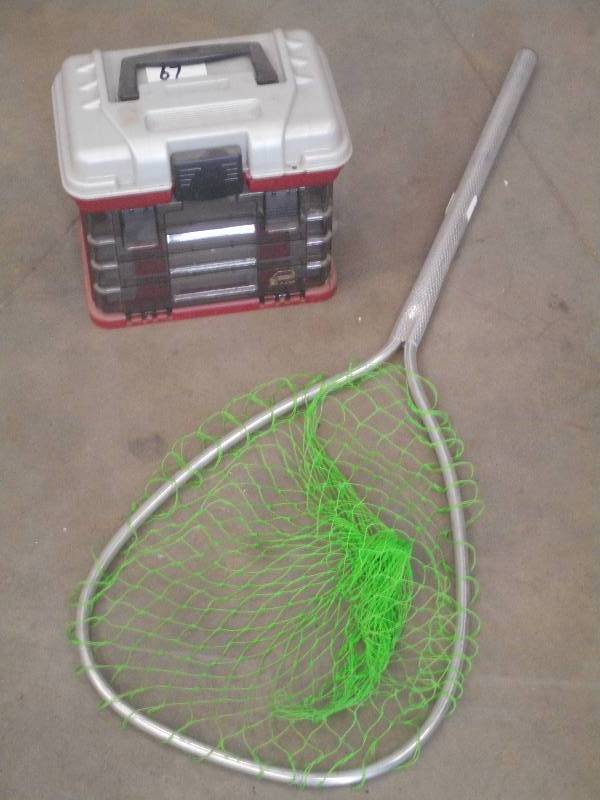 (1) Small Tackle Box & Landing Net ...