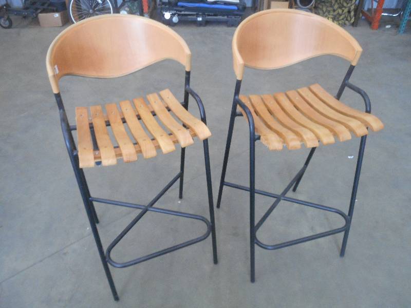 (2) Rolling Rock Steel-Frame Bar St...