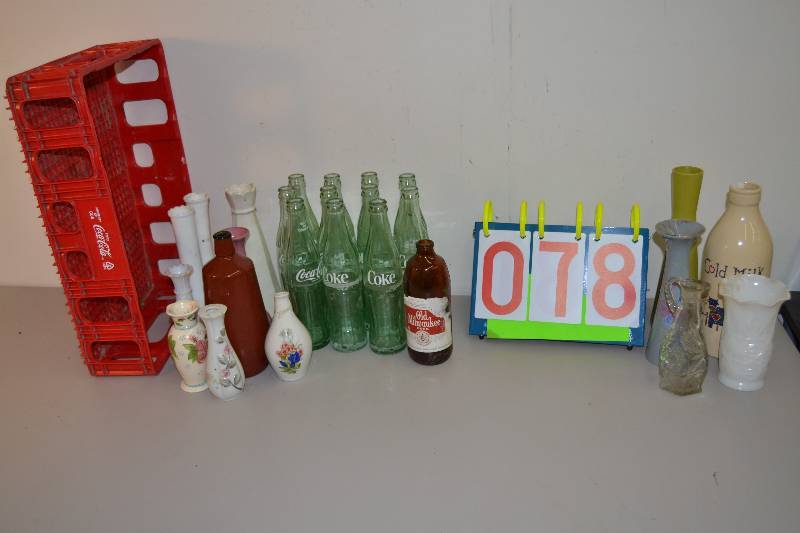 lot 78 image: Soda Bottles & vases