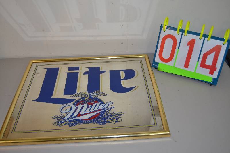 lot 14 image: Miller Light Mirror