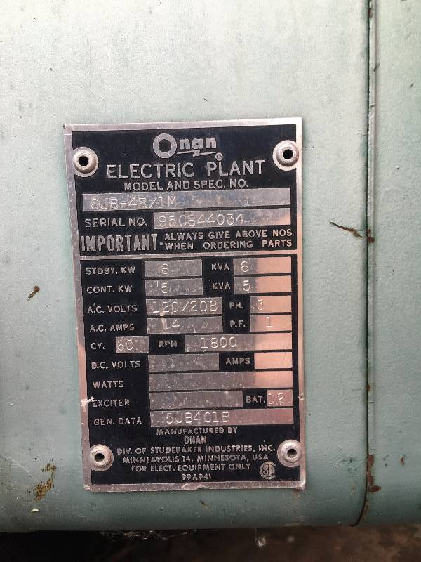 ONAN GENERATOR