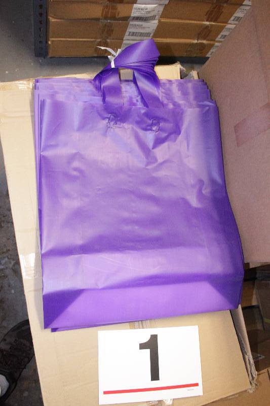 500 Purple Jumbo Die Cut Handle Shopping Bags