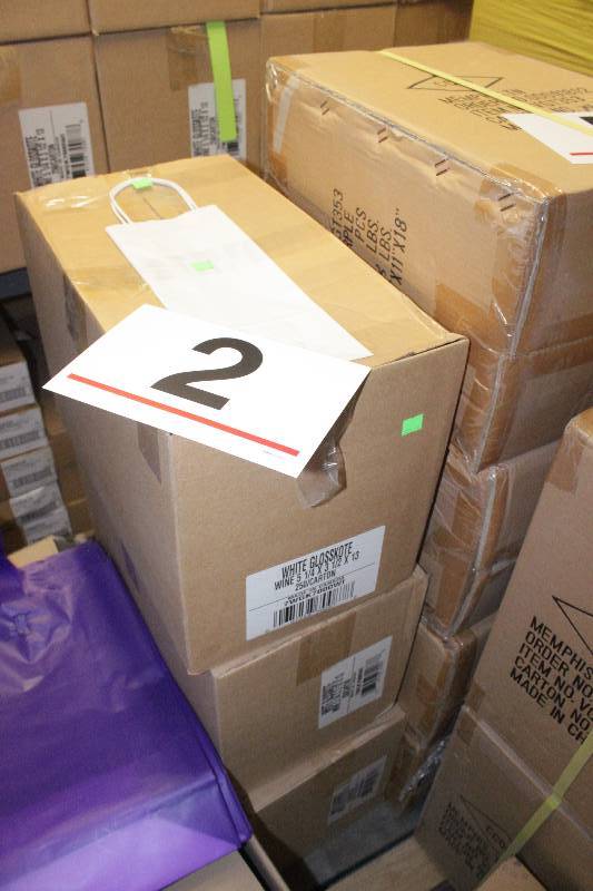 750 Blank White Glossy Wine Bottle Bags (3 cases of 250 each)