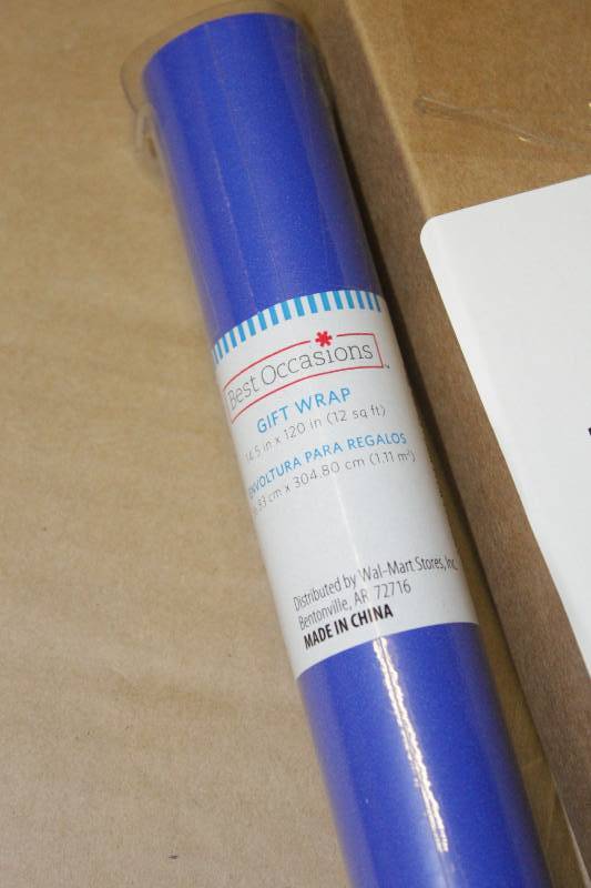 120 Gift Wrap 14 square foot one gift Rolls made by Berwick for Wal-Mart.