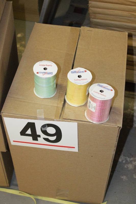 100 Rolls of Assorted pastel color Curling Ribbon in 50 yard rolls (one case)